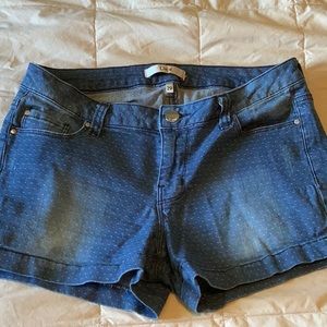Dex jeans, dot pattern, midtone blue, size 29
